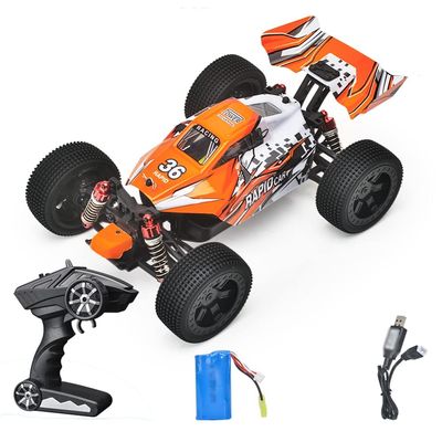 QIYHBVR Remote Control Car, Brushless Racing RC Cars, 1:16 Scale Fast RC Cars High Speed 50 KM/H Rock Crawler RC Truck 4X4 Monster Vehicle Trucks, 4WD Off-Road Buggy