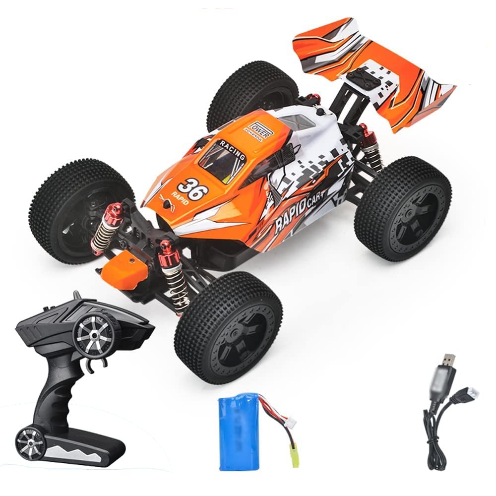 QIYHBVR Remote Control Car, Brushless Racing RC Cars, 1:16 Scale Fast RC Cars High Speed 50 KM/H Rock Crawler RC Truck 4X4 Monster Vehicle Trucks, 4WD Off-Road Buggy