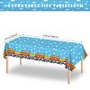 3 Pack Cartoon Story Birthday Party Supplies Cow Pattern Printed Table Cover Blue Sky and White Cloud Tablecloths Cow Birthday Party Decoration for Boy Girl Kid Birthday Party Decor 54 x 108 inch view 4