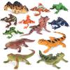 12PCS Reptile Lizard Animals Figures, Mini Plastic Realistic Cold Blooded Amphibian Frog Jungle Chameleon Rainforest Character Toys for Kids Educational Halloween Prank Props Diorama Easter Eggs view 1