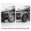BDTCTK 1:24 Lambo Urus Car Model, Diecast Pull Back Car Toy car, Doors Open, Light and Sound, Boys Toys Kids Adults Gifts Black view 4