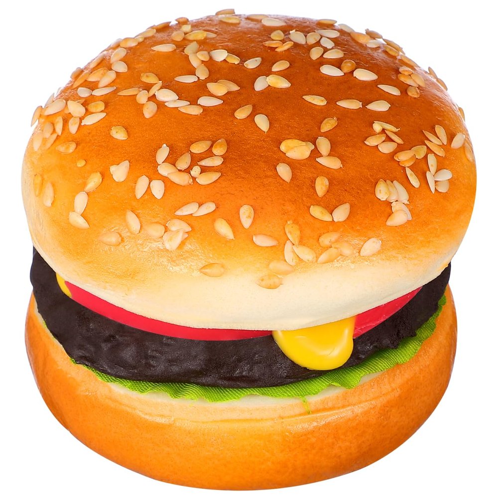 Sewroro Hamburger Model - Realistic Fake Food Prop for Kitchen Decoration Photography and Display Multi-Color Pu Material 3 14X2 75X2 75 Inch