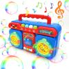 Bubble Machine, Portable Automatic Bubble Machine for Kids, 5000+ Bubbles/MinBubble Toys with Music & Light, Indoor/Outdoor Games Birthday Party, Best Gift for 3 4 5 6 7 8 Year Old boy-Blue view 1