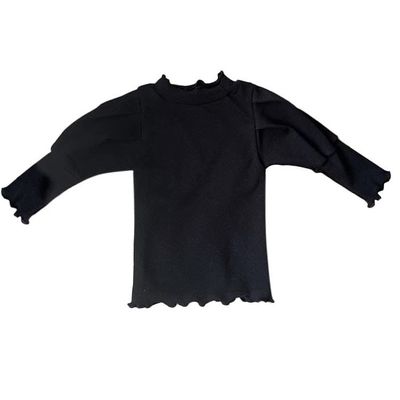 Baby Newborn Infant Girls Boys Spring Autumn Winter Solid Cotton Long Sleeve Tops Love Shirt for (Black, 18-24 Months)