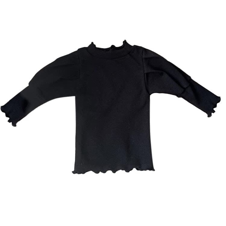 Baby Newborn Infant Girls Boys Spring Autumn Winter Solid Cotton Long Sleeve Tops Love Shirt for (Black, 18-24 Months)