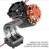 Heat Sink with Cooling Fan,RC Car Motor Heatsink Fan, RC Motor Radiator, 540/550 Motor Twin Cooling Twin Fans for 1/10 Scale Electric RC Car (Black), RC Car Motor Heatsink Fan,Heat Sink with Co view 2