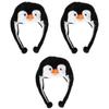 Abaodam 3pcs Plush Fun Animal Hats with Ear Flaps penguin Warm Hats - Cozy Winter Black White Novelty Party Cap for Kids Girls Boys - Soft Fleece Cute Cap for Women Cosplay Party view 1