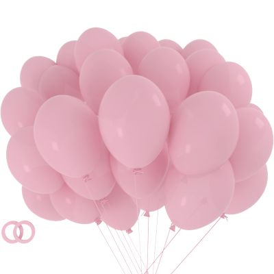 108pcs Balloons 12 Inch Light Pink Ballons Latex Anniversary Balloons for Parties Decoration Wedding Supplies Graduation Decor Baby Shower Festival Decorations thanksgiving Latex Balloons Decor
