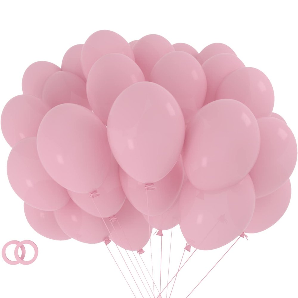 108pcs Balloons 12 Inch Light Pink Ballons Latex Anniversary Balloons for Parties Decoration Wedding Supplies Graduation Decor Baby Shower Festival Decorations thanksgiving Latex Balloons Decor