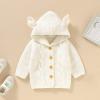 Baby Girl Boy Knit Cardigan Sweater Hoodies Warm Tops Toddler Infant Fox Ear Sweatshirt for (Beige, 12-18 Months) view 2