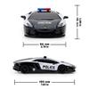 CMJ RC Cars: Lamborghini Aventador LP700-4 - Police Car - 1:24 Scale, Remote Control Radio Vehicle, 2.4 Ghz, LED Headlights, Licensed Model Racing Toy view 3