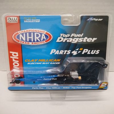 Auto World SC370-2 Parts Plus Clay Millican Top Fuel Dragster HO Scale Electric Slot Car