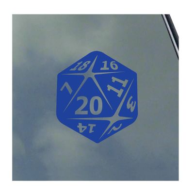 20-Sided Dice Vinyl Sticker Decal Roleplaying Game Role Play RPG Pen and Paper