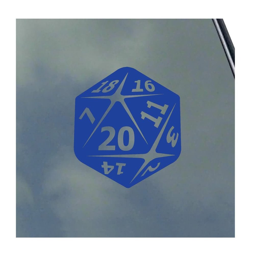 20-Sided Dice Vinyl Sticker Decal Roleplaying Game Role Play RPG Pen and Paper