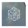 20-Sided Dice vinyl Sticker Decal Roleplaying Game Role Play RPG Pen and Paper view 1
