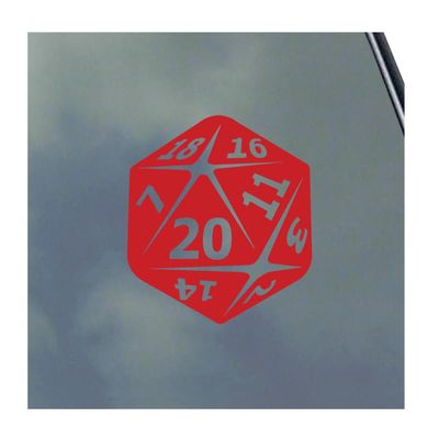 20-Sided Dice Vinyl Sticker Decal Roleplaying Game Role Play RPG Pen and Paper