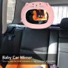 Baby Car Mirror, Cartoon Baby Safety Seat Viewing Mirror Acrylic Car Baby Backseat Rearview Mirror Car Decoration(Cat) view 2