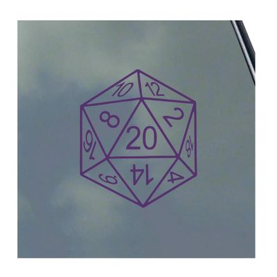 20-Sided Dice Vinyl Sticker Decal Roleplaying Game Role Play RPG Pen and Paper