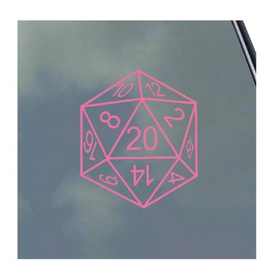 20-Sided Dice Vinyl Sticker Decal Roleplaying Game Role Play RPG Pen and Paper