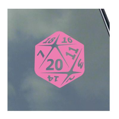 20-Sided Dice Vinyl Sticker Decal Roleplaying Game Role Play RPG Pen and Paper