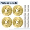MORLORDY 4PCS RC Brass 2.2 Beadlock Wheels Weights for 1/10 Scale SCX10 D90 Wraith 90048 90018 RR10 RC Wheel Weights Accessories view 4