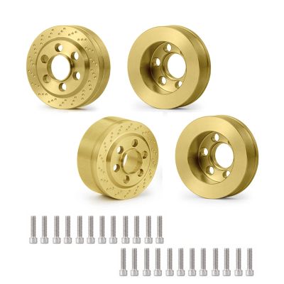 MORLORDY 4PCS RC Brass 1.9 Beadlock Wheels Weights for 1/10 Scale SCX10 D90 Wraith 90048 90018 RR10 RC Wheel Weights Accessories