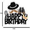 Secret Agent Spy Cake Toppers Detective Birthday Decoration with Secret Agent Fingerprint Footprint Telescope for Secret Agent Spy Detective Themed Birthday Party view 2