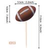 24 PCS Rugby Ball Cupcake Toppers Sports Ball Theme Football Cupcake Picks for Sports Theme Baby Shower Rugby Players Birthday Party Cake Decorations Supplies view 2