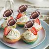24 PCS Rugby Ball Cupcake Toppers Sports Ball Theme Football Cupcake Picks for Sports Theme Baby Shower Rugby Players Birthday Party Cake Decorations Supplies view 3