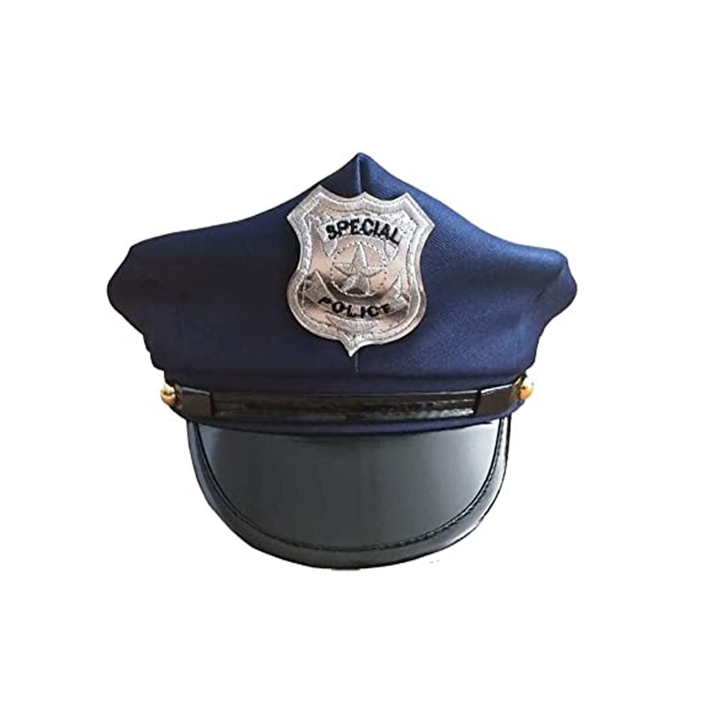 BinaryABC Police Hat Badge Officer Cop Hat - Halloween Cosplay Party Accessory