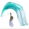 Winged Sirenny 90" Play Silk Scarf with Poi Ball, Colorful Silk Flag Ribbon Streamer, Belly Dance Practice VOI, Single Piece (Aqua Fading) view 1