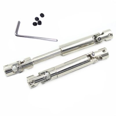 GatherTOOL 1Pc Universal Transmission Shaft High Hardness Telescopic Cardan Shaft Iron Driving Shaft for RC 1/10 Models SCX10 AXIAL Crawler (Color : 75-105mm 4-4)