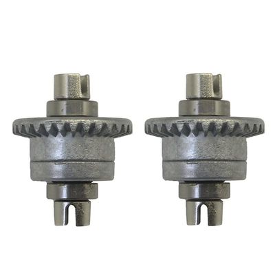 GatherTOOL 2Pcs Metal Differential QZJ05 for Xinlehong Hosim Q901 Q902 Q903 9130 9136 9137 1/16 RC Car Spare Parts Accessories (Color : Silver)