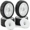 4PCS 12mm 65mm Rubber Tires Wheel Rim for 1/10 RC Rally Car HPI Tamiya LC Racing HPI Kyosho WRC Claw 43 Ken Block Fiesta Fifteen52 XV01 TT02 view 1