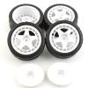 4PCS 12mm 65mm Rubber Tires Wheel Rim for 1/10 RC Rally Car HPI Tamiya LC Racing HPI Kyosho WRC Claw 43 Ken Block Fiesta Fifteen52 XV01 TT02 view 3