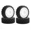 4Pcs Rubber Tire Plastic Wheel Tyre for Tamiya XV-01 XV01 TA06 TT-01 TT-02 PTG-2 RC Rally 1/10 RC Car Upgrades Parts Accessories view 1