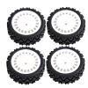 4Pcs Rubber Tire Plastic Wheel Tyre for Tamiya XV-01 XV01 TA06 TT-01 TT-02 PTG-2 RC Rally 1/10 RC Car Upgrades Parts Accessories view 2