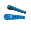 1/2Pcs Blue Metal Swing Arm Steering Gear Extension Arm 24T Standard Servo Rocker Arm Suspension Arms for RC Boat/Aircraft (Color : 2pcs) view 2