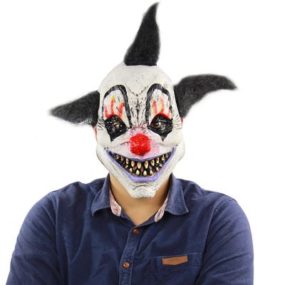 HKSICHENGKEJI Horror Clown Mask Scary Evil Clown Mask Halloween Costume Creepy Devil Zombie Ghost Grimace Cosplay Party