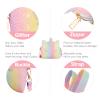 JYPS 7PCS Toddler Purse for Girl, Girls Wallet with Pretend Play Toys, Princess Toys with Kids Dress Up Jewelry Set (Rainbow Unicorn) view 3