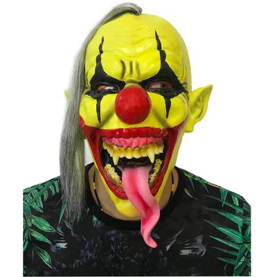 HKSICHENGKEJI Horror Clown Mask Scary Evil Clown Mask Halloween Costume Creepy Devil Zombie Ghost Grimace Cosplay Party