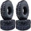 4PCS 120MM 1.9" Rubber Rocks Tyres/Wheel Tires for 1/10 RC Rock Crawler Axial SCX10 TF2 TRX TRX-4 90047 D90 D110 view 1