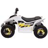 6V Ride On Motorcycle with Training Wheels, Horn, Music, Rechargeable Electric Toy Aged 3-8 Years, Front Handle, White view 1