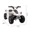 6V Ride On Motorcycle with Training Wheels, Horn, Music, Rechargeable Electric Toy Aged 3-8 Years, Front Handle, White view 2