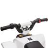 6V Ride On Motorcycle with Training Wheels, Horn, Music, Rechargeable Electric Toy Aged 3-8 Years, Front Handle, White view 3