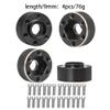 MUHIKRT Brass Weights 6mm 9mm 12mm 15mm 22mm Wheel Hex Hub Widen Adapter for 1/10 RC Crawler 1.9 2.2 Wheels Rims SCX10 TRX4 (9mm), Black view 2