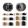 MUHIKRT Brass Weights 6mm 9mm 12mm 15mm 22mm Wheel Hex Hub Widen Adapter for 1/10 RC Crawler 1.9 2.2 Wheels Rims SCX10 TRX4 (9mm), Black view 4