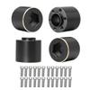 MUHIKRT Brass Weights 6mm 9mm 12mm 15mm 22mm Wheel Hex Hub Widen Adapter for 1/10 RC Crawler 1.9 2.2 Wheels Rims SCX10 TRX4 (18.4mm), Black view 1