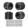 MUHIKRT Brass Weights 6mm 9mm 12mm 15mm 22mm Wheel Hex Hub Widen Adapter for 1/10 RC Crawler 1.9 2.2 Wheels Rims SCX10 TRX4 (18.4mm), Black view 4