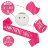 Grevosea Birthday Girl Decorations - Set Includes Girl Sash & Its My Birthday Badge for Kids Parties view 4